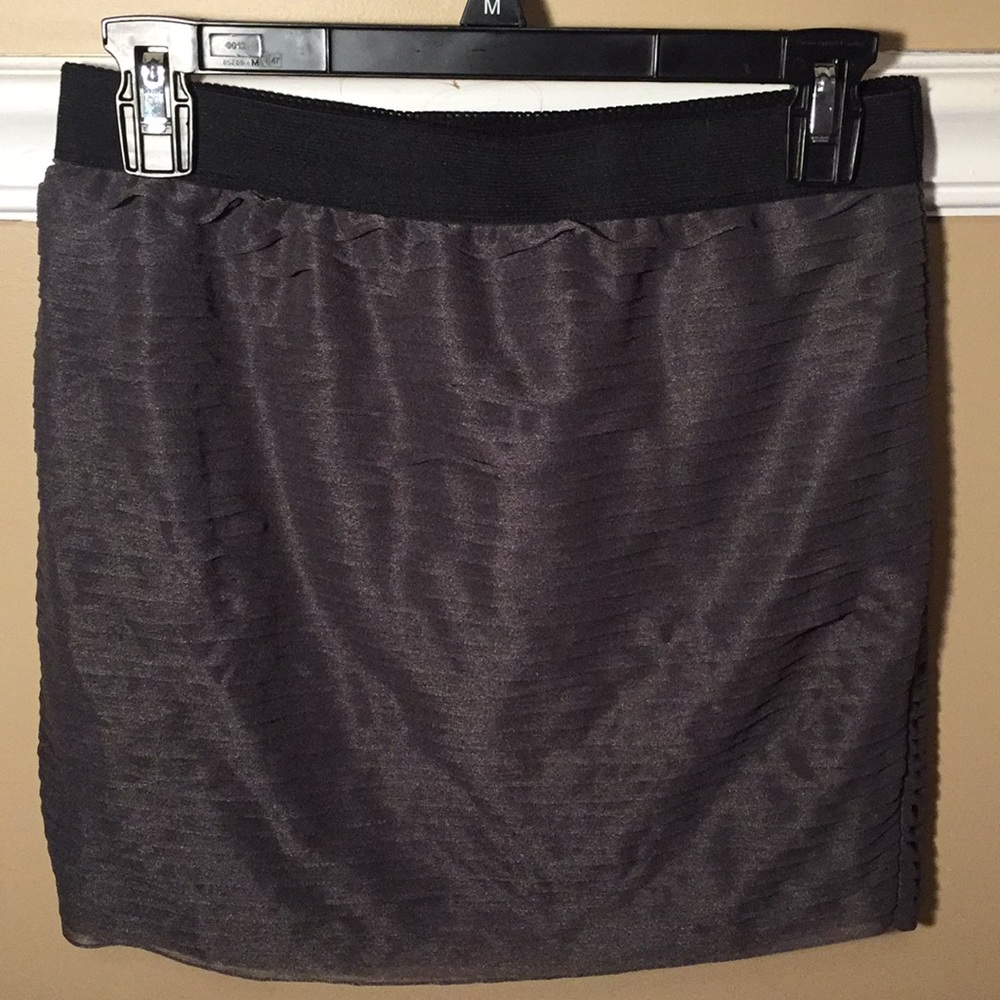 dark gray mini skirt